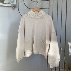 Babaa no. 20 cotton sweater in natural